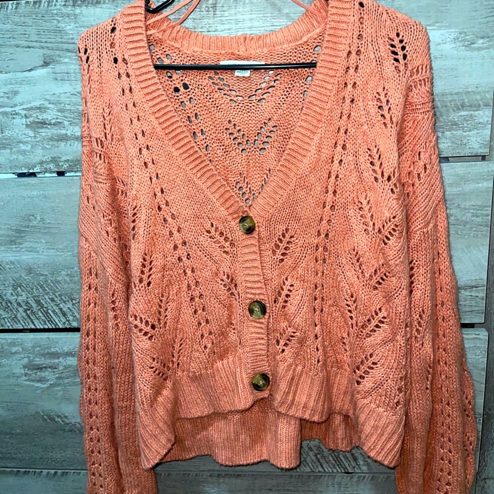 American Eagle Cropped Knit Sweater